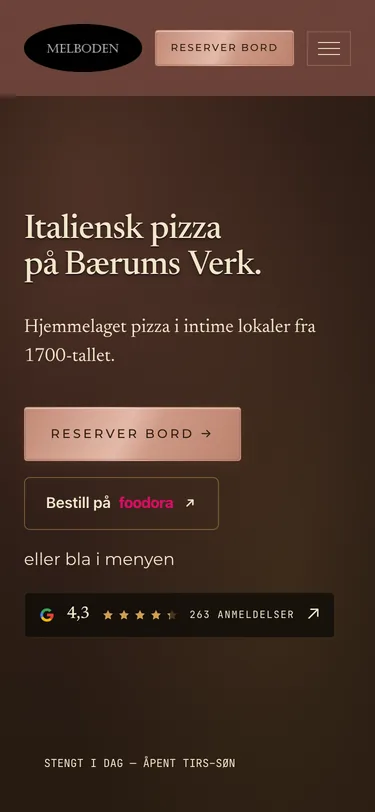 Melboden-nettsiden på desktop og mobil